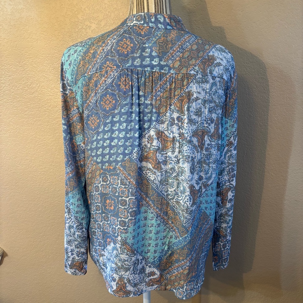 Ruby Rd. Blouse Large Petite Multicolor Paisley P… - image 6